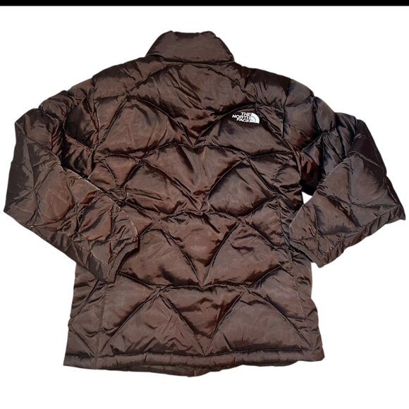 The North Face 550 Goose Down Brown Puffer Jacket Girls L - Picture 11 of 11